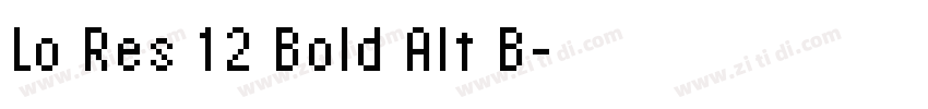 Lo Res 12 Bold Alt B字体转换